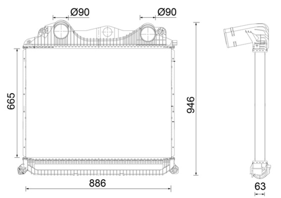 MAHLE Töltőlevegő hűtő CI119000S_MAHLE