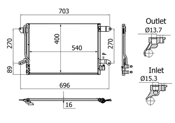 MAHLE Klímahűtő AC864001S_MAHLE