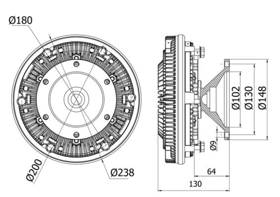 MAHLE Hűtőventillátor kuplung CFC10000S_MAHLE