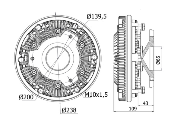 MAHLE Hűtőventillátor kuplung CFC12000S_MAHLE