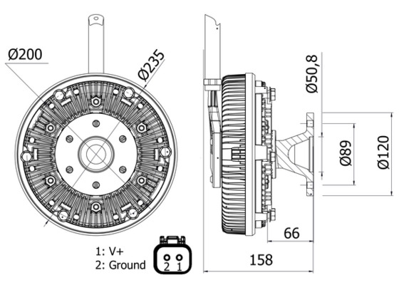 MAHLE Hűtőventillátor kuplung CFC18000S_MAHLE