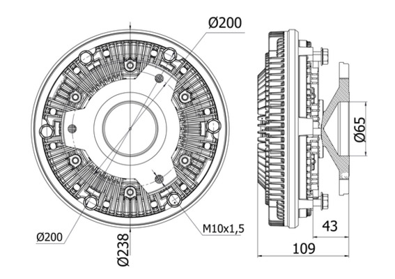 MAHLE Hűtőventillátor kuplung CFC21000S_MAHLE