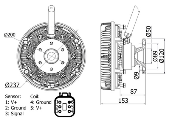 MAHLE Hűtőventillátor kuplung CFC26000S_MAHLE