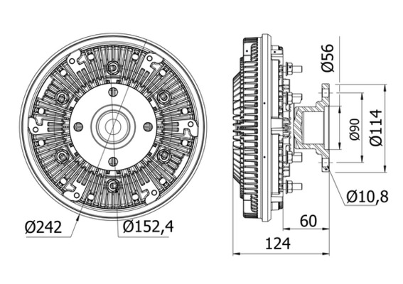 MAHLE Hűtőventillátor kuplung CFC32000S_MAHLE