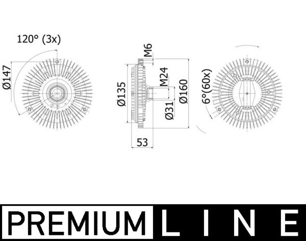 MAHLE Hűtőventillátor kuplung CFC49001P_MAHLE