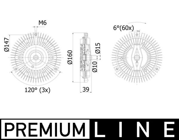 MAHLE Hűtőventillátor kuplung CFC54001P_MAHLE