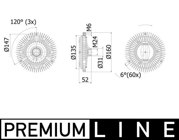 MAHLE Hűtőventillátor kuplung CFC57001P_MAHLE