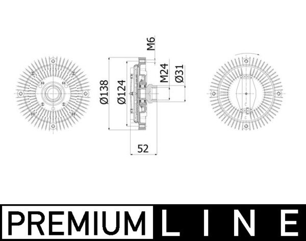 MAHLE Hűtőventillátor kuplung CFC64001P_MAHLE