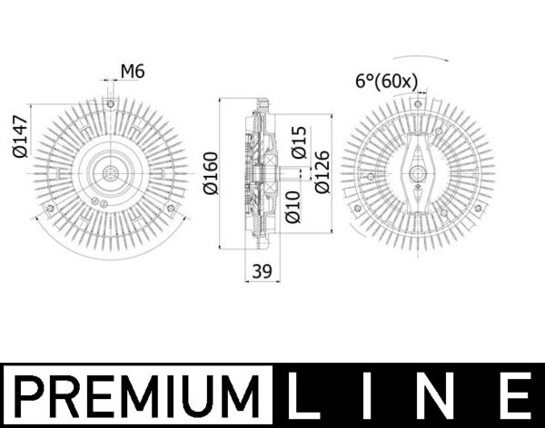 MAHLE Hűtőventillátor kuplung CFC66001P_MAHLE