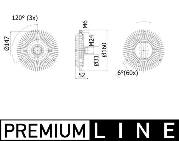 MAHLE Hűtőventillátor kuplung CFC69001P_MAHLE