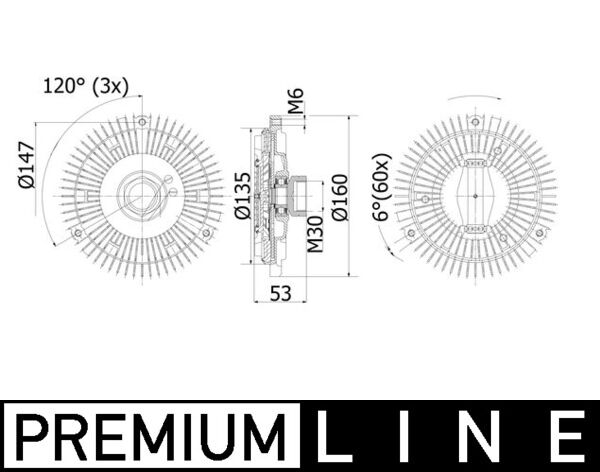 MAHLE Hűtőventillátor kuplung CFC76001P_MAHLE