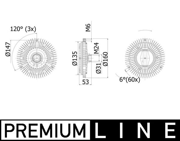 MAHLE Hűtőventillátor kuplung CFC79001P_MAHLE