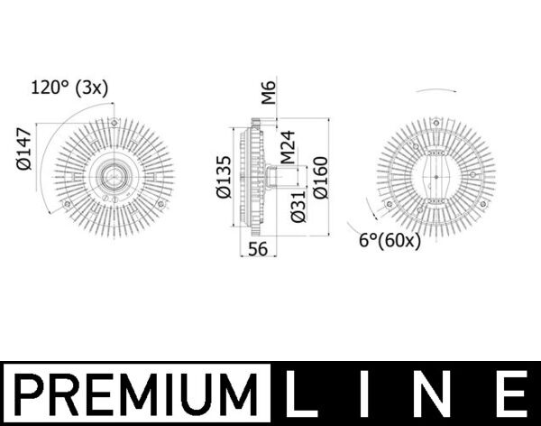 MAHLE Hűtőventillátor kuplung CFC93001P_MAHLE