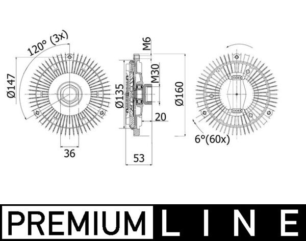 MAHLE Hűtőventillátor kuplung CFC128001P_MAHLE