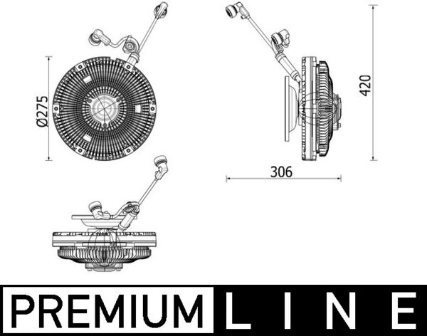 MAHLE Hűtőventillátor kuplung CFC259000P_MAHLE