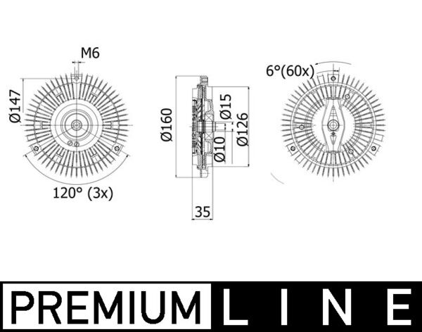 MAHLE Hűtőventillátor kuplung CFC266000P_MAHLE