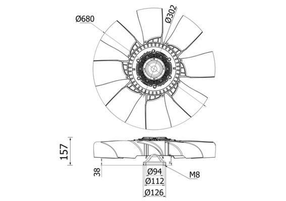 MAHLE Ventilátor, vízhűtő CFF414000S_MAHLE