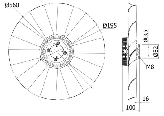 MAHLE Ventilátor, vízhűtő CFF427000S_MAHLE