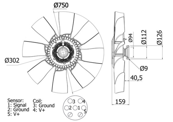 MAHLE Ventilátor, vízhűtő CFF457000S_MAHLE