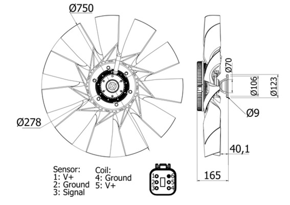 MAHLE Ventilátor, vízhűtő CFF460000S_MAHLE