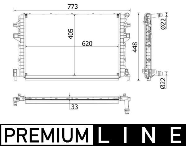 MAHLE Töltőlevegő hűtő CIR34000P_MAHLE