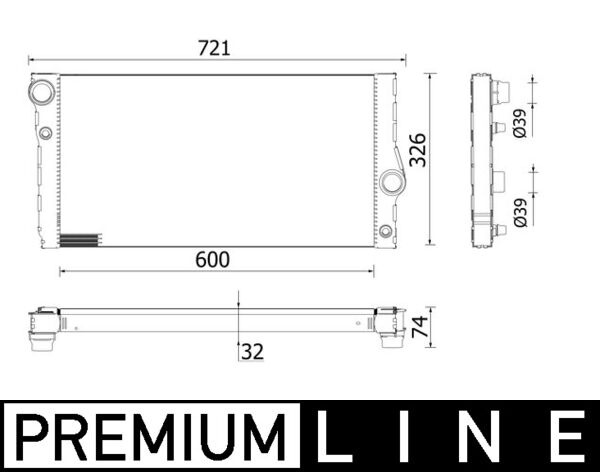 MAHLE Vízhűtő CR955000P_MAHLE