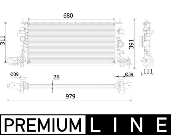 MAHLE Vízhűtő CR2251000P_MAHLE