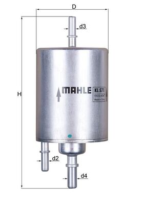 MAHLE Üzemanyagszűrő KL571_MAHLE