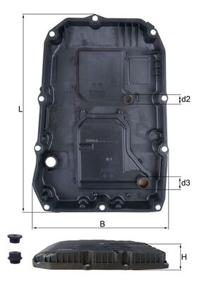 MAHLE Olajteknő, automata váltó HX196KIT_MAHLE