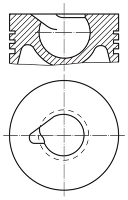 MAHLE Dugattyú 2282200_MAHLE