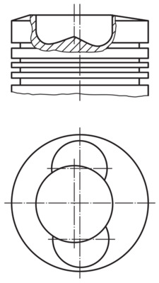 MAHLE Dugattyú 0994100_MAHLE