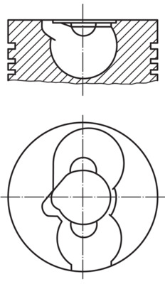 MAHLE Dugattyú 2288230_MAHLE