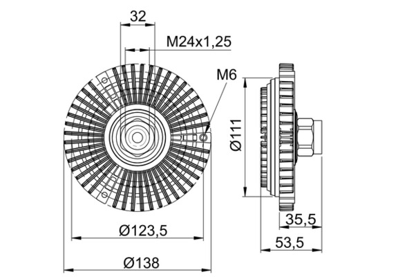 MAHLE Hűtőventillátor kuplung CFC64000S_MAHLE