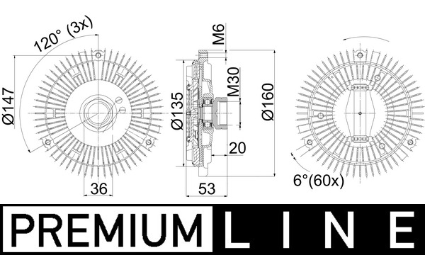 MAHLE Hűtőventillátor kuplung CFC268000P_MAHLE