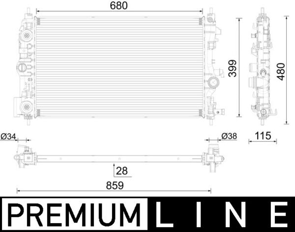 MAHLE Vízhűtő CR1011000P_MAHLE