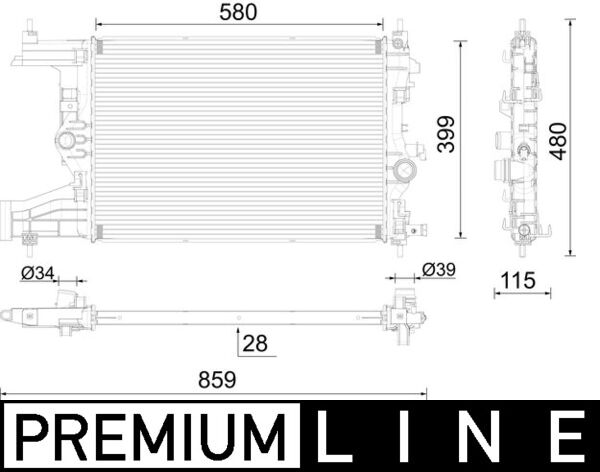 MAHLE Vízhűtő CR2116000P_MAHLE