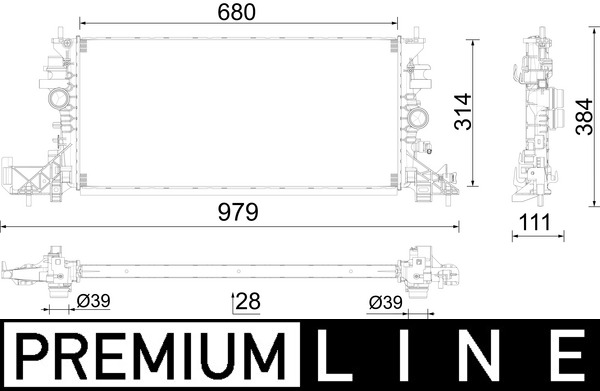 MAHLE Vízhűtő CR2597000P_MAHLE