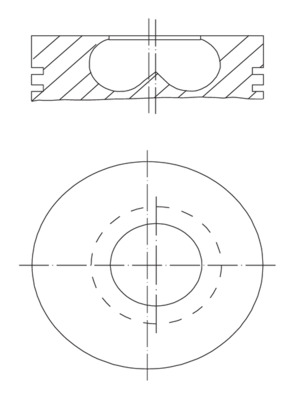 MAHLE Dugattyú 0070400_MAHLE