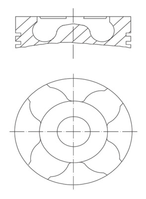 MAHLE Dugattyú 2290530_MAHLE