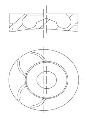 MAHLE Dugattyú 0383400_MAHLE