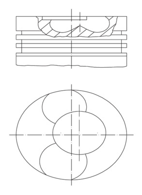 MAHLE Dugattyú 2283100_MAHLE