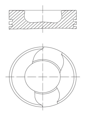 MAHLE Dugattyú 2289800_MAHLE