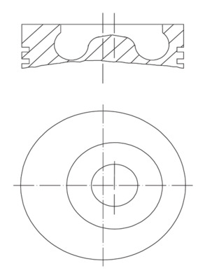 MAHLE Dugattyú 0160200_MAHLE