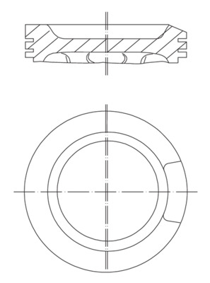 MAHLE Dugattyú 0330400_MAHLE