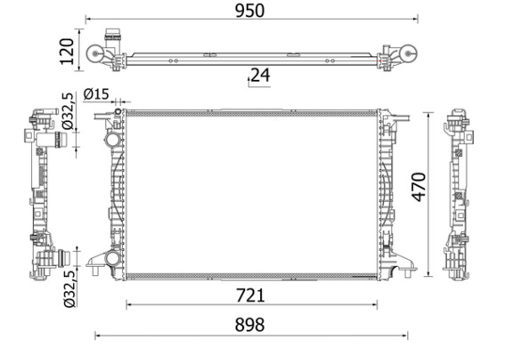 MAHLE Vízhűtő CR2179000S_MAHLE