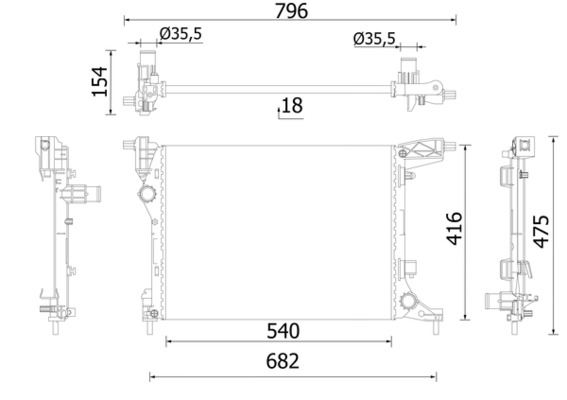 MAHLE Vízhűtő CR2420000S_MAHLE