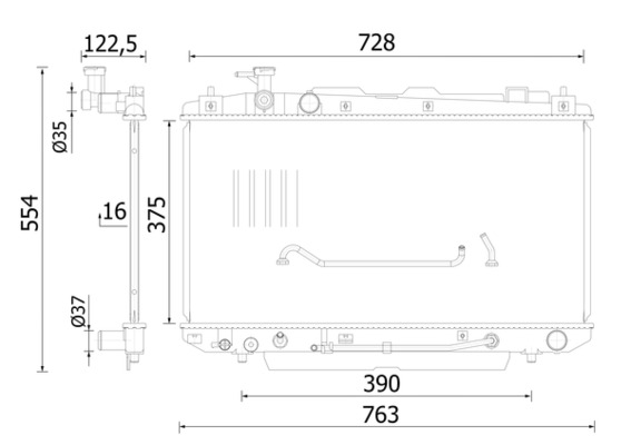 MAHLE Vízhűtő CR2422000S_MAHLE