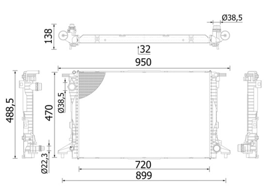 MAHLE Vízhűtő CR2423000S_MAHLE