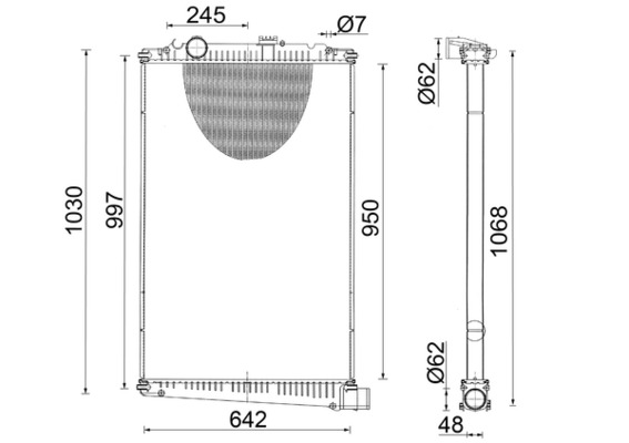 MAHLE Vízhűtő CR1048001S_MAHLE