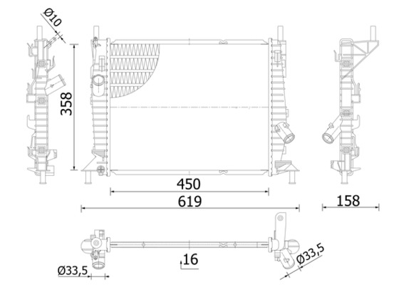 MAHLE Vízhűtő CR1352000S_MAHLE